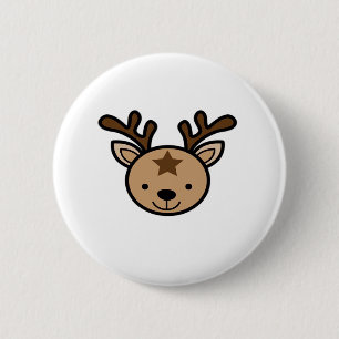 Oh Cute Deer Minimal Design 6 Cm Round Badge