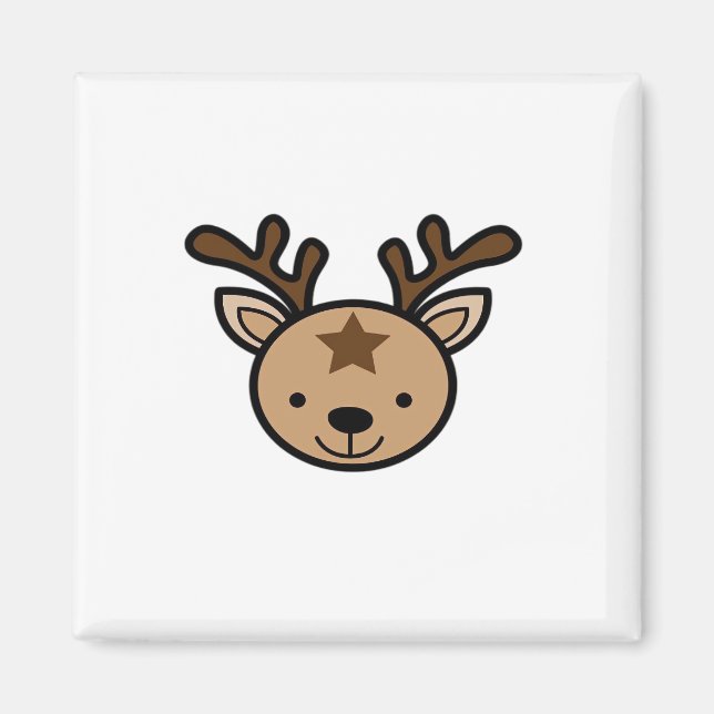Oh Cute Deer Minimal Design  Magnet (Front)