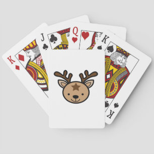 Oh Cute Deer Minimal Design Playing Cards