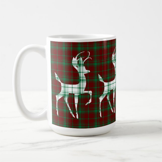 "Oh Dear" Christmas Plaid Coffee Mug (Left)