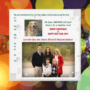 Oh dear ruff year Funny Pet Dog Photo Xmas Letter Holiday Card