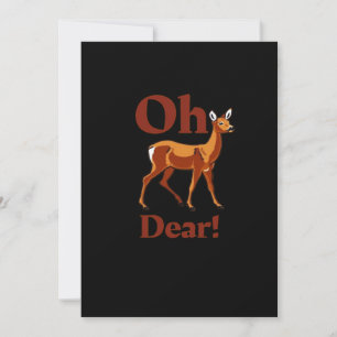 Oh Dear Trendy Clean Design Holiday Card