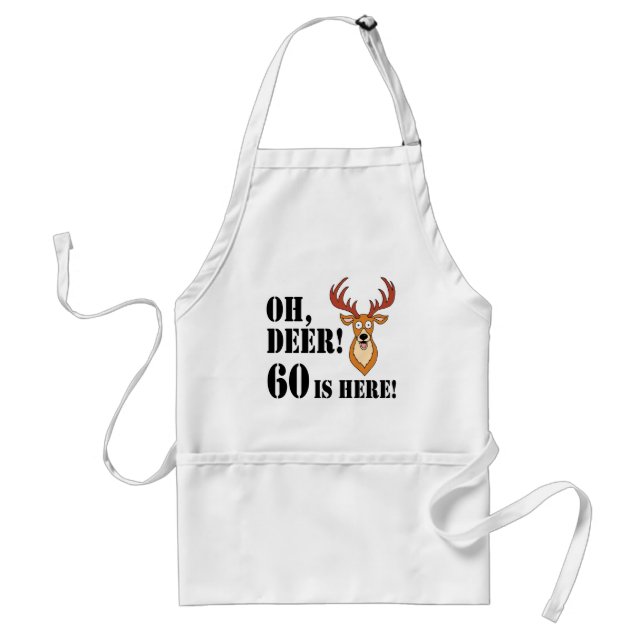 Oh Deer 60th Birthday Adult Apron (Front)