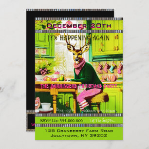 Oh Deer Annual Christmas Party Invitation