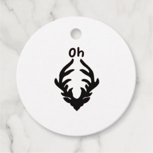 Oh Deer Artistic Clean Style Favour Tags