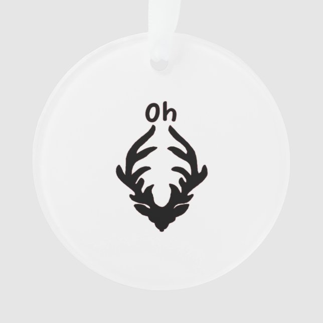 Oh Deer Artistic Clean Style Ornament (Front)