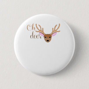 Oh Deer Artistic Style 6 Cm Round Badge