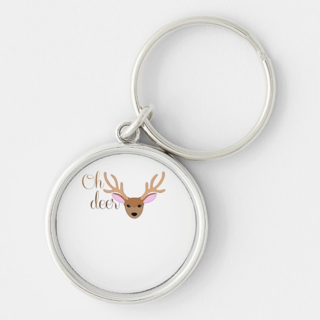Oh Deer Artistic Style  Key Ring (Front)