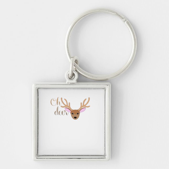 Oh Deer Artistic Style  Key Ring (Front)