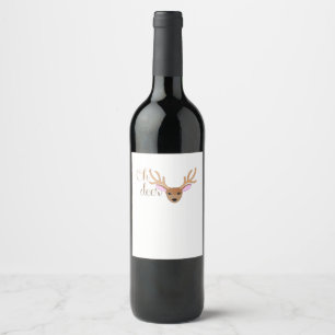 Oh Deer Artistic Style  Wine Label