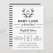 Oh Deer Baby Boy Shower Invitation