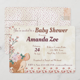 oh deer baby shower / birthday party invitation