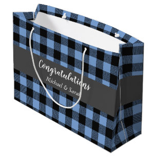 Oh Deer Baby SHower Blue Boy Large Gift Bag