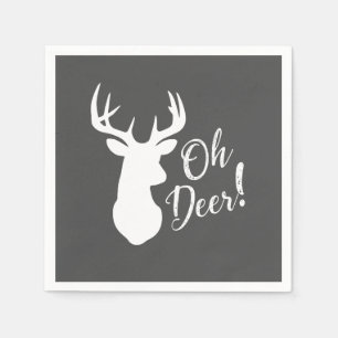 Oh Deer Baby SHower Blue Boy Napkin
