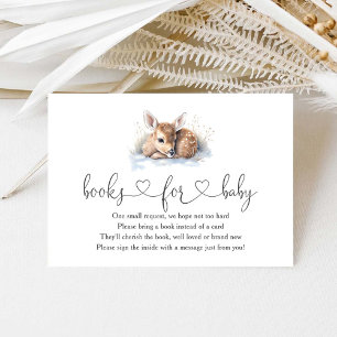 Oh Deer Baby Shower Books For Baby Enclosure Card