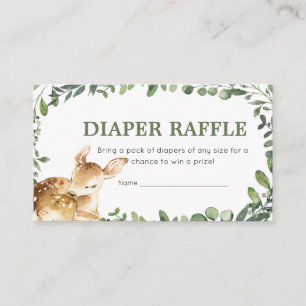Oh Deer Baby Shower Diaper Raffle Enclosure Card