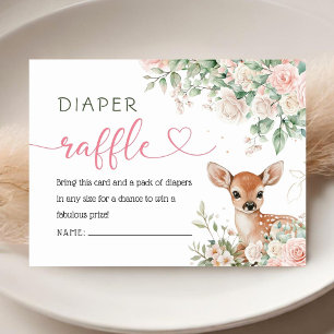 Oh Deer Baby Shower Diaper Raffle Enclosure Card