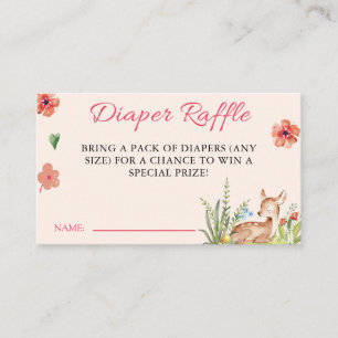 Oh Deer Baby Shower Diaper Raffle Enclosure Card