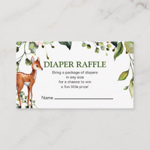 Oh Deer! Baby Shower Diaper Raflle Card