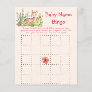 Oh Deer Baby Shower Game Bingo