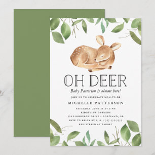 Oh Deer   Baby Shower Invitation