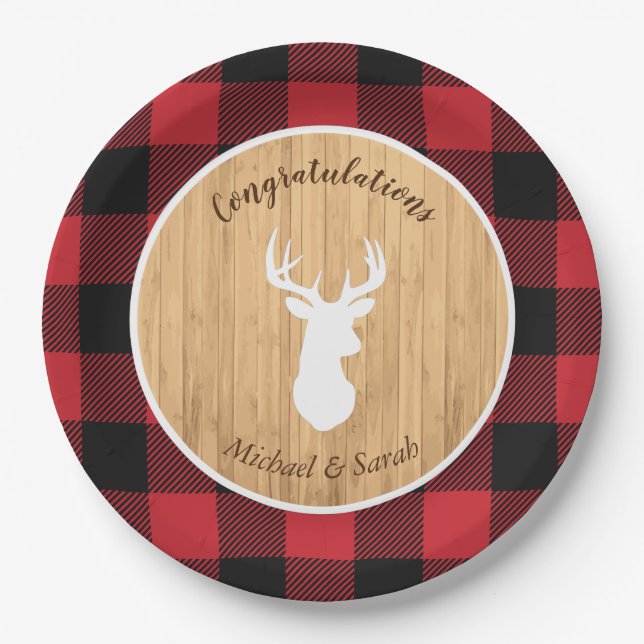 Oh Deer Baby Shower Paper Plate (Front)