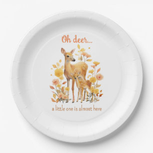 Oh Deer Baby Shower Paper Plates Fall Theme