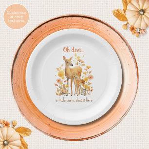 Oh Deer Baby Shower Paper Plates Fall Theme