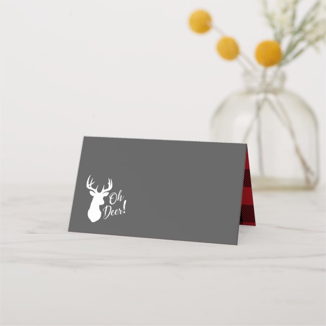 Oh Deer Baby Shower Place Card (Front)