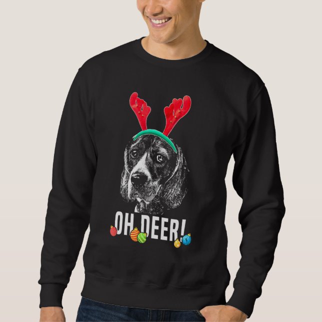 Oh Deer Beagle Xmas Sweatshirt (Front)