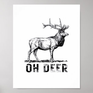 Oh Deer Bold Graphic Expression Poster