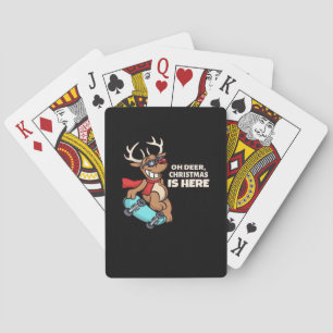 Oh Deer Christmas Celebration Holiday Design  Playing Cards