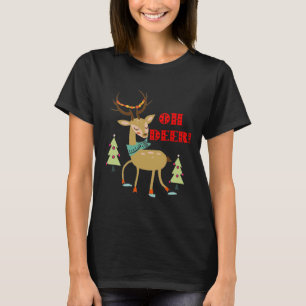 Oh Deer! Christmas Deer With Trees Gift  T-Shirt