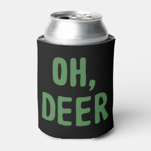 Oh, Deer Christmas Funny Vintage Santa Sarcastic Can Cooler