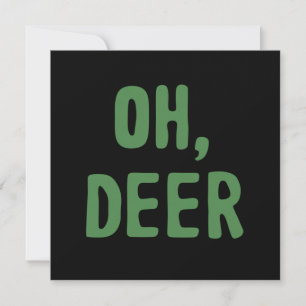 Oh, Deer Christmas Funny Vintage Santa Sarcastic  Holiday Card