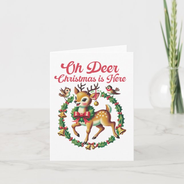 Oh Deer Christmas is Here Card (Front)