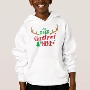 Oh Deer Christmas Is Here, Christmas Tree, Antlers