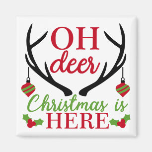 Oh Deer Christmas Magnet