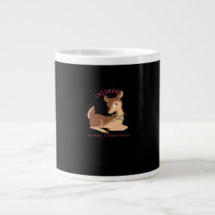 Oh Deer Christmas Modern Design  Large Coffee Mug