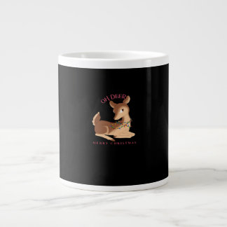 Oh Deer Christmas Modern Design  Large Coffee Mug