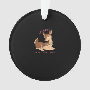 Oh Deer Christmas Modern Design Ornament