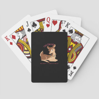 Oh Deer Christmas Modern Design Playing Cards