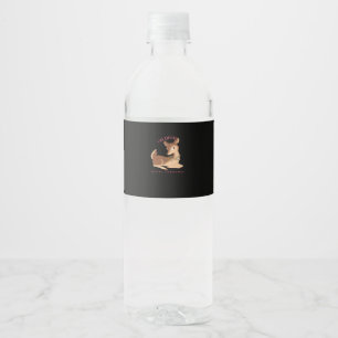 Oh Deer Christmas Modern Design Water Bottle Label