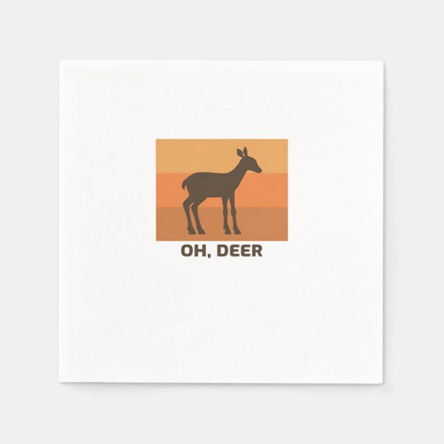 Oh Deer Classic Simple Design  Napkin (Front)