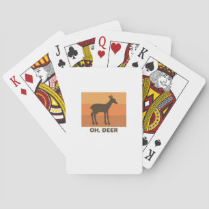 Oh Deer Classic Simple Design  Playing Cards