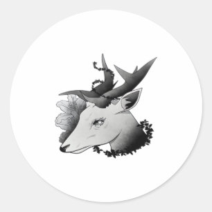 Oh Deer Classic Style  Round Sticker