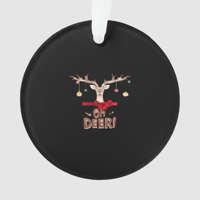 Oh Deer Classic Vibe Ornament (Front)