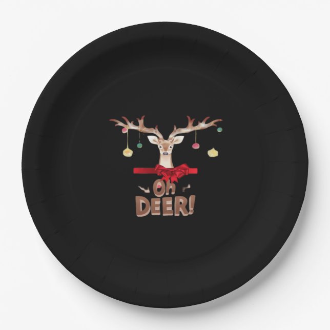Oh Deer Classic Vibe  Paper Plate (Front)