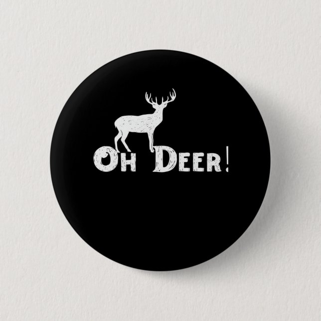 Oh Deer Clean Graphic Style  6 Cm Round Badge (Front)