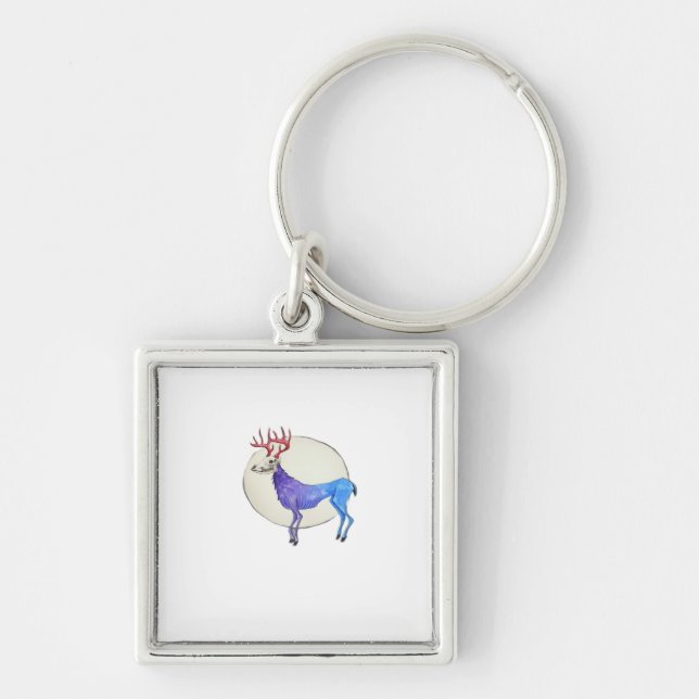 Oh Deer Clean Graphic Style  Key Ring (Front)